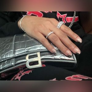 silver balenciaga bag